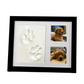 👣🖼️ Kit Cadre Souvenir Empreintes Bébé et Animaux – Triple Volet, Bois MDF et Prise d’Empreinte Précise