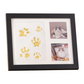 👣🖼️ Kit Cadre Souvenir Empreintes Bébé et Animaux – Triple Volet, Bois MDF et Prise d’Empreinte Précise
