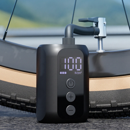 🛞⚡ Mini Gonfleur Électrique Sans Fil – Pression Préréglée 100 PSI, Arrêt Automatique et Format de Poche