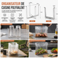 🗑️✨ Support Porte-Sac Poubelle Pliable – Inox 304 Antirouille, Format Compact et Collecte Propre