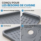 🚿🧽 Tapis Anti-Éclaboussures pour Robinet en Silicone Alimentaire – Canaux Inclinés, Découpable et Épaissi