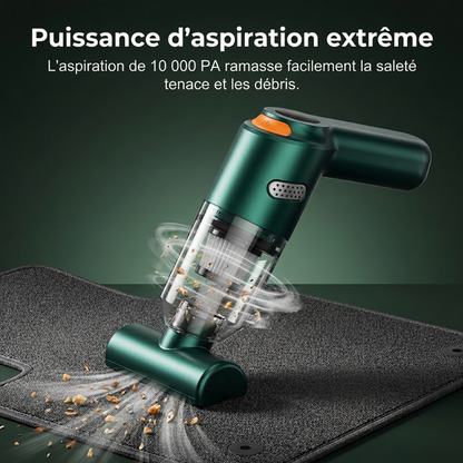 🧹🔋 Kit Aspirateur Sans Fil Haute Puissance pour Voiture – 10000 Pa, 400 g et Filtre HEPA Lavable
