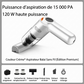 🧹🔋 Kit Aspirateur Sans Fil Haute Puissance pour Voiture – 10000 Pa, 400 g et Filtre HEPA Lavable