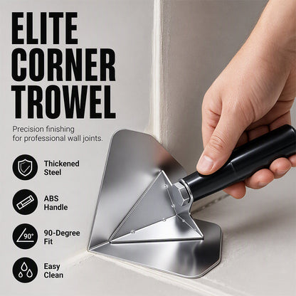 🧱📐 Truelle d'Angle en Acier Inoxydable – Lame Précise 0,8 mm, Angles Intérieurs et Extérieurs et Manche Ergonomique ABS
