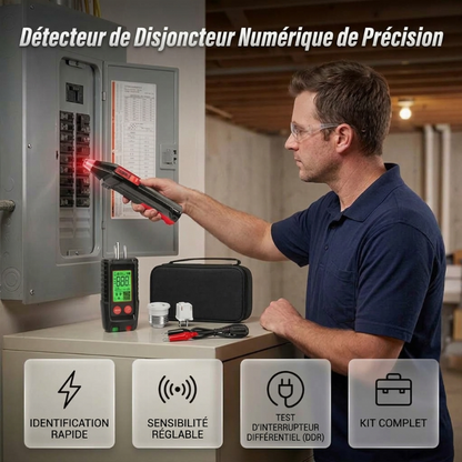 Kit de détecteur de disjoncteur numérique et de testeur de prise
