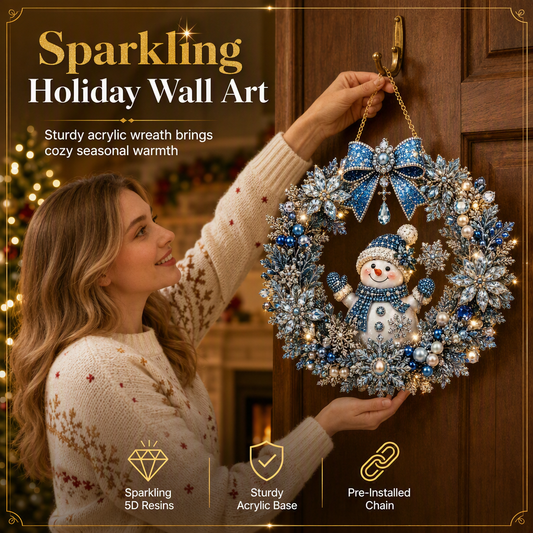 🎄💎 Kit de Diamond Art de Noël à Faire Soi-Même – Scintillant, Décoratif et Prêt à Suspendre