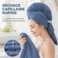 Serviette de séchage capillaire en microfibre avec bande élastique