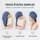 Serviette de séchage capillaire en microfibre avec bande élastique
