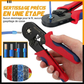 🔧⚡ Pince à Sertir à Cliquet pour Embouts Tubulaires – Précise, Ergonomique et à Déverrouillage Automatique