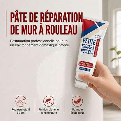 🏠🎨 Pâte de Retouche Murale avec Rouleau Intégré – Prête à l’Emploi, Mate et Facile à Appliquer