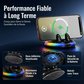 📱🚘 Support de Téléphone pour Voiture avec Charge Sans Fil – Puissance 15 W, Rotation 360° et Éclairage RGB