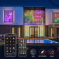 ✨🎶 Rideau lumineux LED – Motifs personnalisables, synchronisation musicale et usage intérieur/extérieur