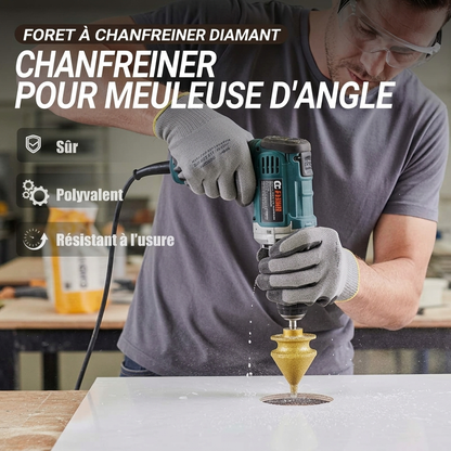 Foret à chanfreiner diamanté pour meuleuse d'angle