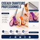 ✂️🧵 Ciseaux à cranter pour couture et loisirs créatifs – Lames en acier inoxydable, bord festonné et prise en main confortable