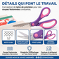 ✂️🧵 Ciseaux à cranter pour couture et loisirs créatifs – Lames en acier inoxydable, bord festonné et prise en main confortable