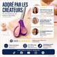 ✂️🧵 Ciseaux à cranter pour couture et loisirs créatifs – Lames en acier inoxydable, bord festonné et prise en main confortable