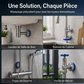 🚰🧲 Cache décoratif magnétique pour robinet et tuyau – En deux parties, sans outil et amovible