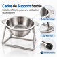 🐈🥣 Gamelle inclinée pour chats et chiens avec support surélevé – Bol en acier inoxydable, amovible et facile à nettoyer