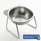 🐈🥣 Gamelle inclinée pour chats et chiens avec support surélevé – Bol en acier inoxydable, amovible et facile à nettoyer