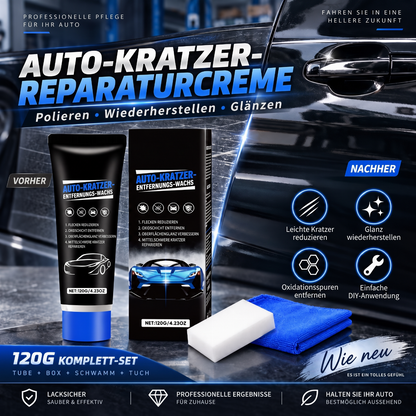 🧽🚗 Cire de Polissage Automobile 120 g – Atténuation des Micro-Rayures, Finition Brillante et Application Manuelle Facile