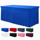 ✨🥂 Housse de Table Plissée pour Événements – Spandex Extensible 2-en-1, Infroissable et Drapé Parfait