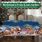 🎄🍽️ Nappe de Noël imprimée en polyester – Motifs festifs, tailles variées et entretien en machine