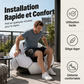 ⚽🛋️ Canapé Gonflable en Forme de Ballon de Football – Assise d’Appoint, Léger et Facile à Ranger