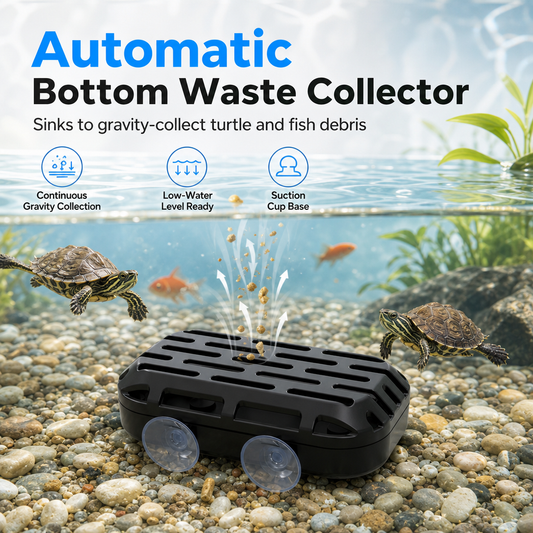 🐢💧 Collecteur de Déchets pour Aquarium et Tortues – Piège Automatique, Eaux Peu Profondes et Nettoyage Facile