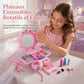 👑🎨 Coffret de Maquillage Princesse pour Enfants – Formule Lavable, Plateaux Dépliants et Étui à Porter