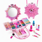 👑🎨 Coffret de Maquillage Princesse pour Enfants – Formule Lavable, Plateaux Dépliants et Étui à Porter