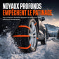 🚗❄️ Bandes Antidérapantes pour Pneus – À Crampons, Fixation par Sangle et Aide sur Neige ou Boue