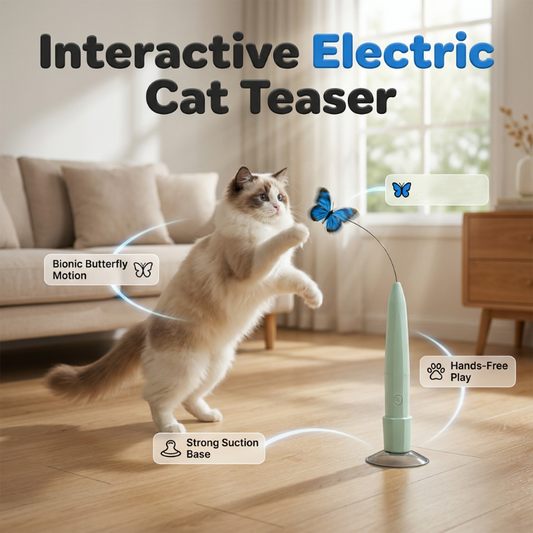 🐱🦋 Jouet Électrique pour Chat avec Papillon Rotatif – Ventouse Puissante, Mouvement Bionique et Jeu Autonome