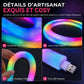🌈✨ Ruban Néon LED en Fausse Fourrure RGBIC 360° – Éclairage Tamisé Doux, Synchronisation Musicale et Contrôle Intelligent