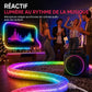 🌈✨ Ruban Néon LED en Fausse Fourrure RGBIC 360° – Éclairage Tamisé Doux, Synchronisation Musicale et Contrôle Intelligent