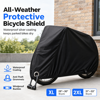 🚲🛡️ Housse de Protection Vélo 190T – Imperméable, Anti-UV et Boucle Coupe-Vent (XL & 2XL)