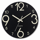 🕰️🌙 Horloge Murale en Bois Silencieuse de 12 Pouces – Cadran Lumineux Nocturne, Grain Naturel Épuré & Zéro Tic-Tac ✨