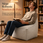 🛋️🧶 Housse de Repose-Pieds de Rangement 45×45×23 cm – Supporte 100 kg, Grande Fermeture Éclair et Housse Lavable
