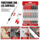 ✏️📏 Lot de 10 Marqueurs Permanents Double Pointe Longue 21 mm – Trous Profonds, Encre Étanche et Multi-Surfaces