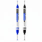 ✏️📏 Lot de 10 Marqueurs Permanents Double Pointe Longue 21 mm – Trous Profonds, Encre Étanche et Multi-Surfaces
