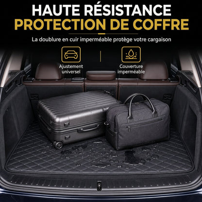🛡️🚗 Tapis de Coffre Auto Universel en Cuir PVC – Imperméable, Antirayures et Facile à Nettoyer (100 × 70 cm)