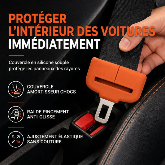 🚗🛡️ Housse de Protection en Silicone pour Boucle de Ceinture – Anti-Rayures, Silencieuse et Ergonomique
