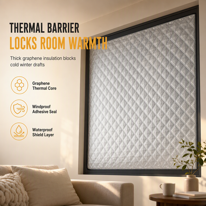 ❄️🔥 Rideau Isolant Thermique Fenêtre en Graphène | Barrière Anti-Froid, Fermeture Éclair & Économie d'Énergie
