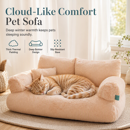 🐾🛋️ Canapé Lit Orthopédique pour Chien & Chat | Soutien Articulaire, Peluche Chaude & Housse Déhoussable