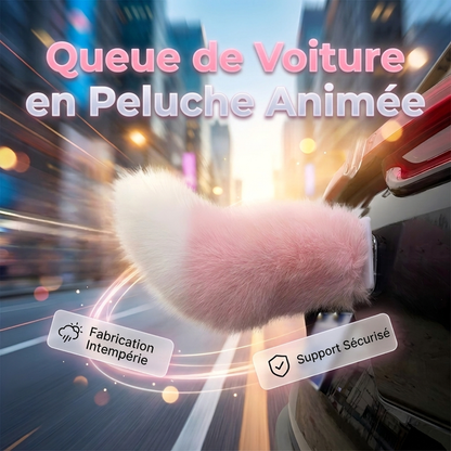 🦊🚗 Queue de Voiture Électrique Animée en Peluche | Mouvement Motorisé Télécommandé, Contrôle Vocal & Recharge Type-C