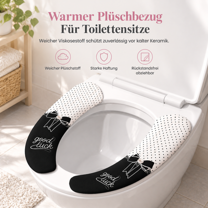 🚽✨ Coussinets Doux pour Abattant de Toilettes (1 Paire) | Adhérence Électrostatique Sans Résidu, Fibre Moelleuse Anti-Froid & Lavables