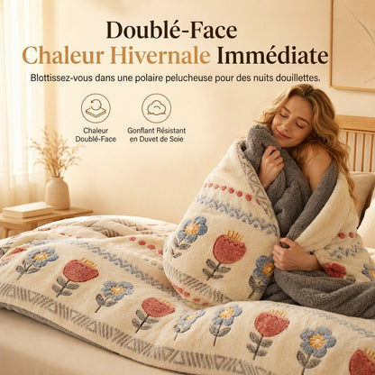 🛌✨ Couette d'Hiver Épaisse Double Face Sherpa & Velours | Chaleur Instantanée, Garnissage Haute Résilience & Douceur Cocon