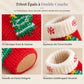 🎄✨ Chaussettes de Chaises Tricotées de Noël (Lot de 4) | Patins Feutre Silencieux, Anti-Rayures Sol & Maille Élastique