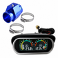 🚗⚡ Manomètre Combiné Température d'Eau & Tension 12V/24V – Écran LCD Haute Précision, Alarme Sonore & Capteur Laiton