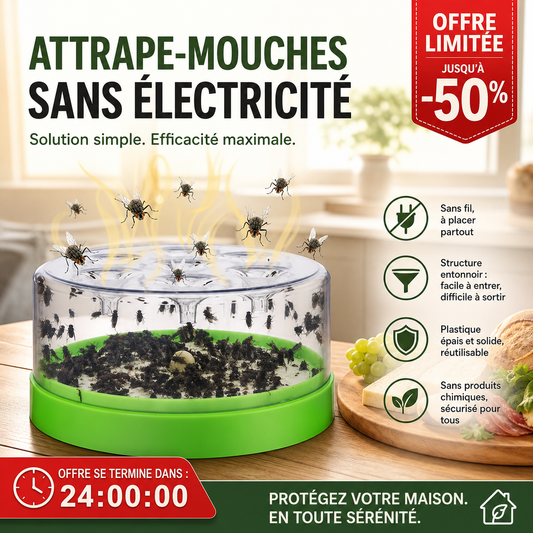 ♻️ 50 % DE RÉDUCTION EN CE MOMENT ! 🏠Piège à mouches réutilisable sans électricité